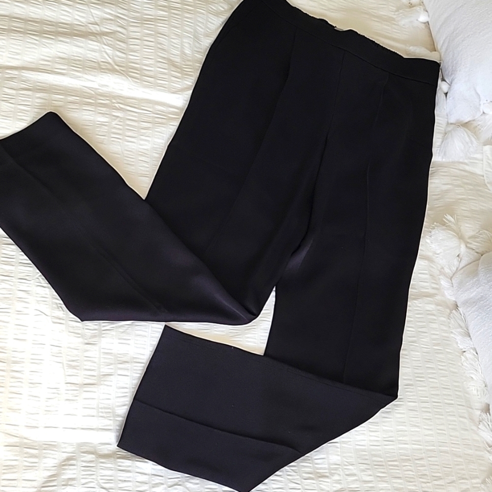 Vince black silk style high-waisted pant M